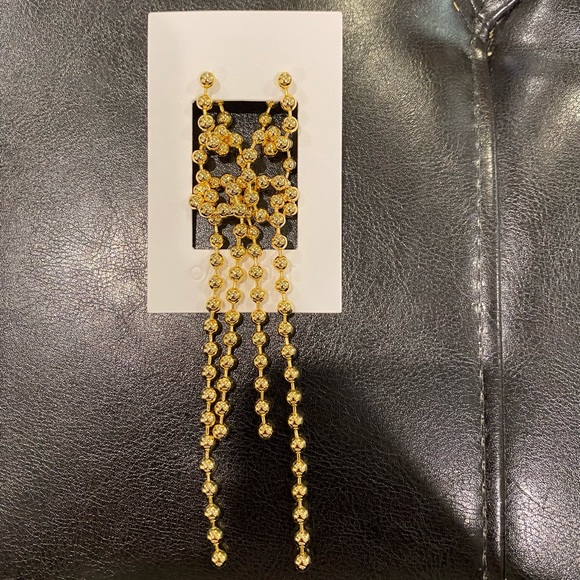 NWT Oak+Fort gold dangling earrings - Picture 4 of 4